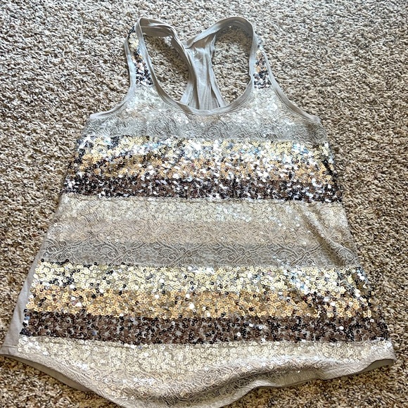 Express Tops - Beautiful Sequined Express tank top! Size: M